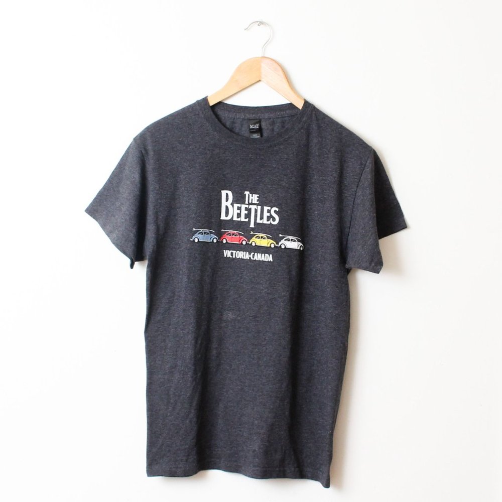 The Beetles Shirt Womens Small Gray Victoria Canada Beetle Bug Car Tee